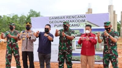 Danrem 102/Pjg Tinjau Lokasi Pembangunan Makodim dan Rumah Dinas TNI di Murung Raya