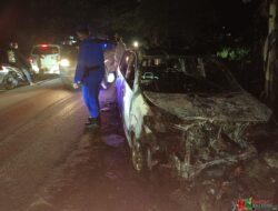 Mobil Avanza Terbakar di Dekat SPBU