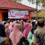 Kecamatan Baamang Gelar Pasar Murah,Dalam 1 Jam 8 Ton Beras Habis Terjual